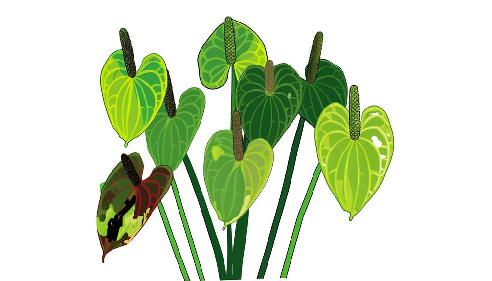 anthurium flowers turning black