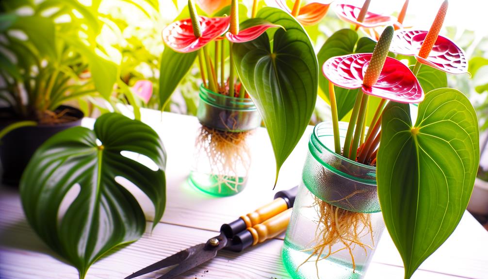 anthurium hybrids in water