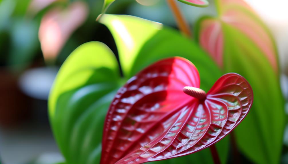 anthurium leaves turning red