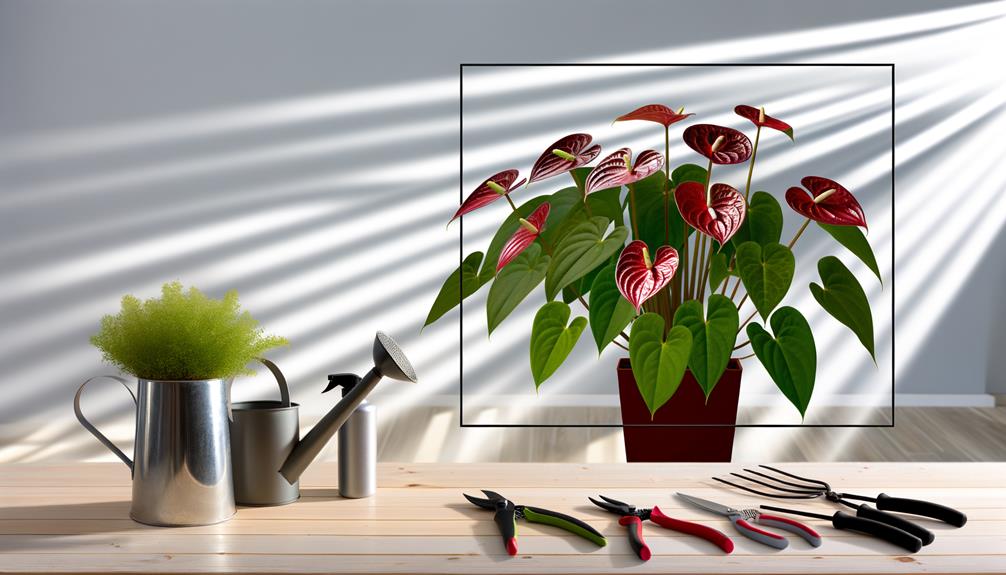 anthurium red crystal care