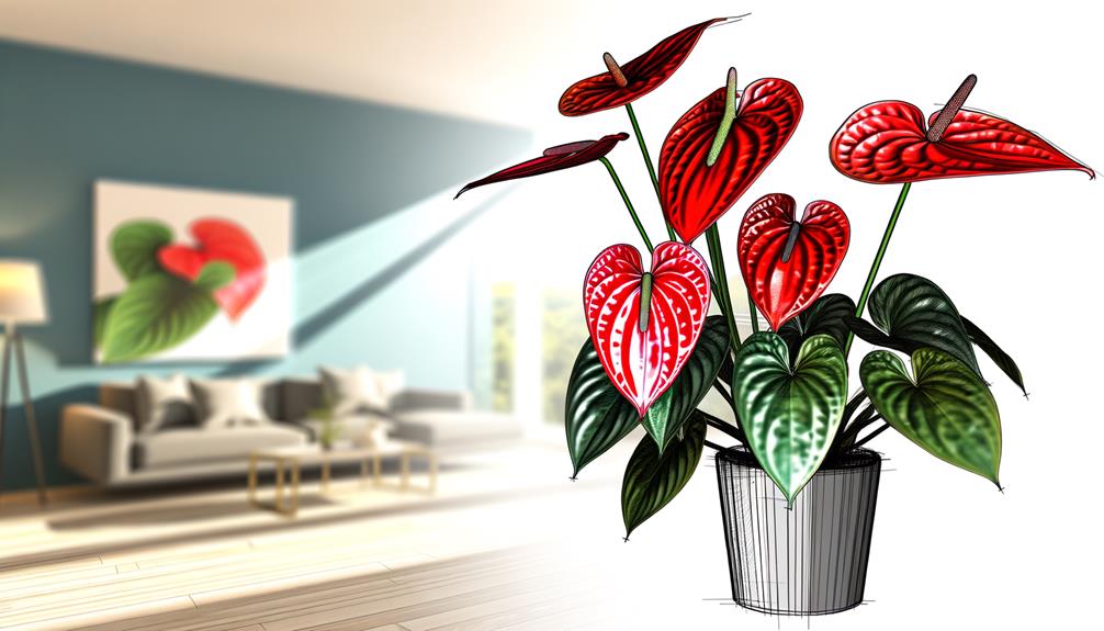 anthurium red dragon features