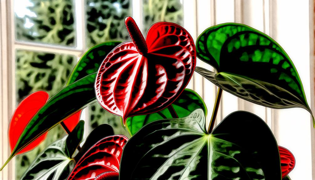 anthurium unique red petals