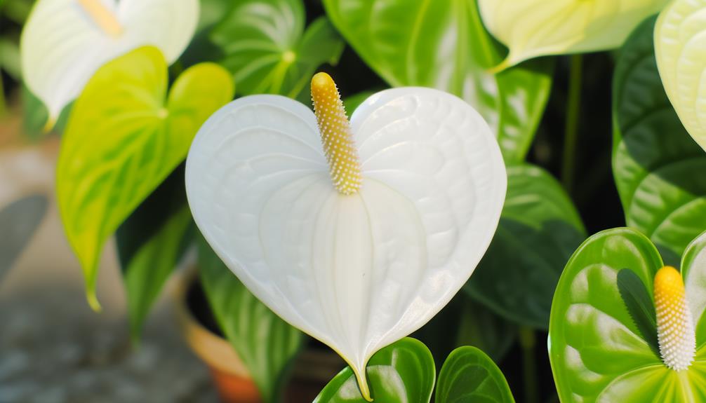 anthurium white champion features