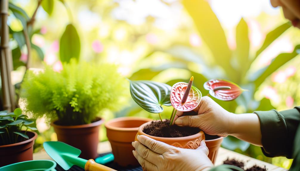 caring for anthurium plant