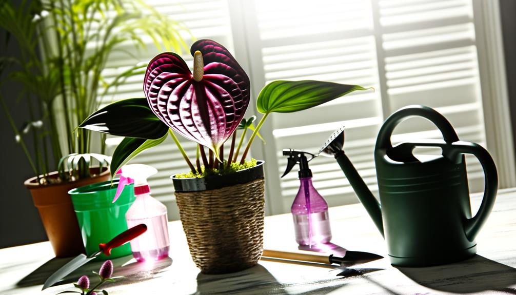 caring for purple anthurium