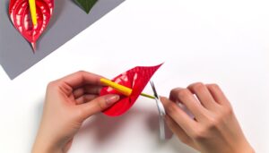 create paper anthurium flower