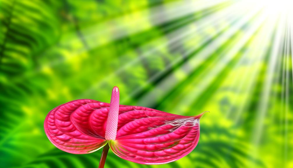 distinctive pink anthurium plant