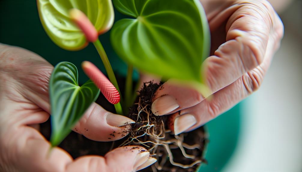 dividing anthurium plant steps