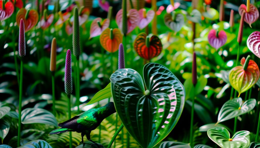 epiphytic plant with silver green leaves