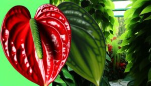 exotic red anthurium plant