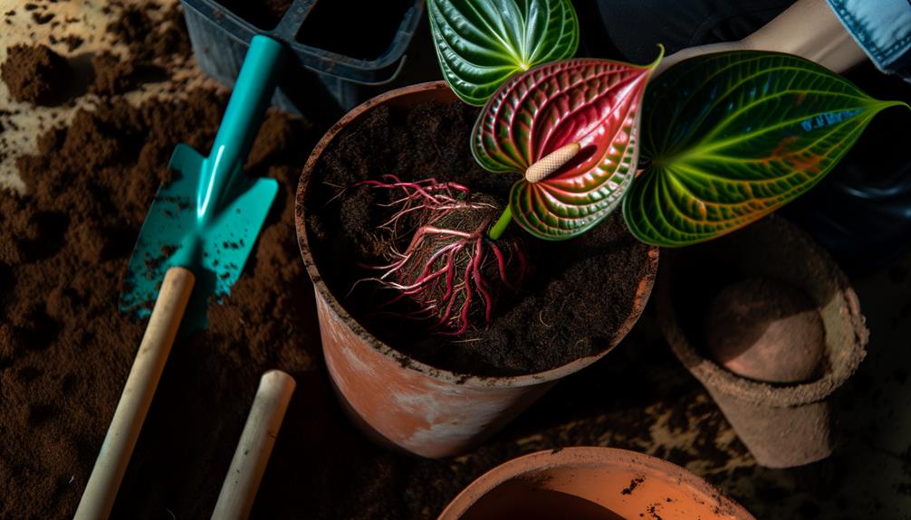 gardening with potted plants