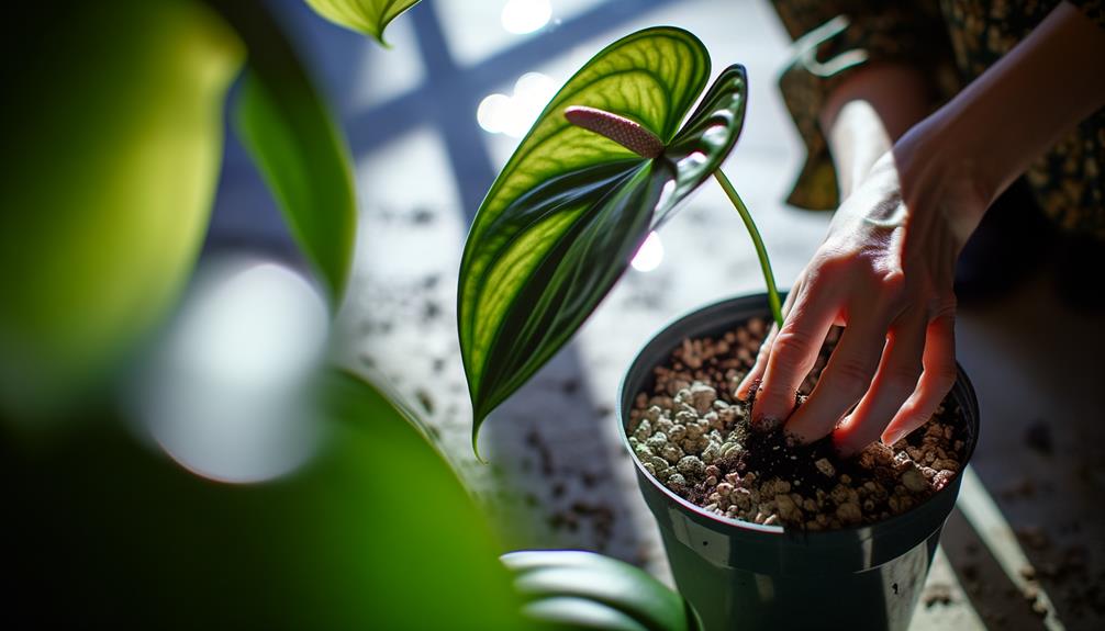 gardening with potted plants