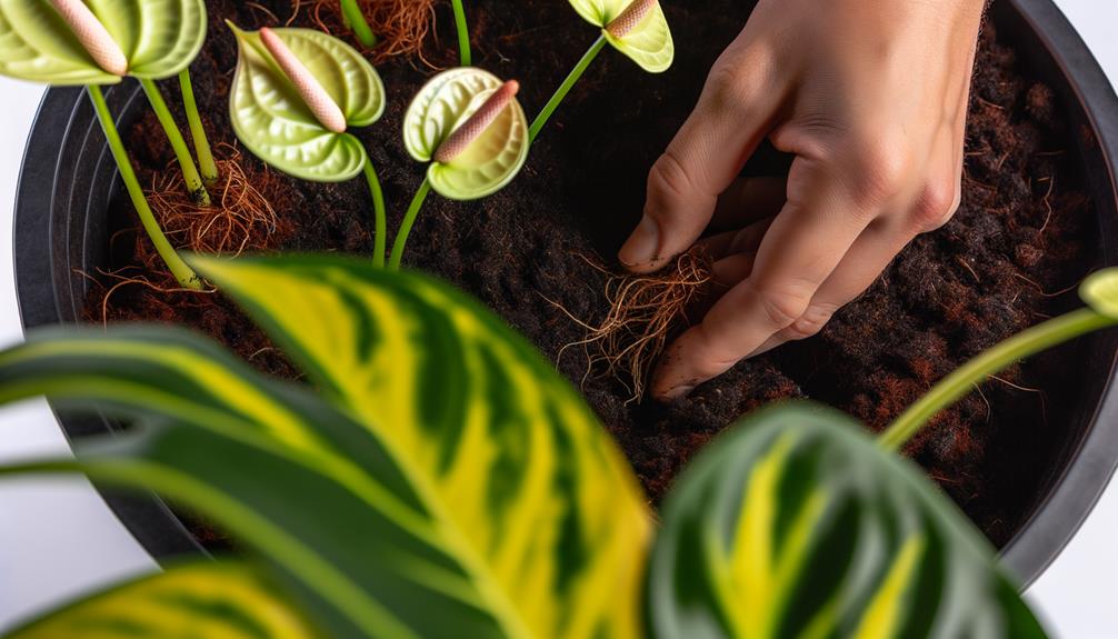 planting small seedlings carefully