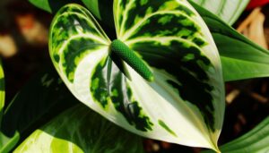 rare variegated anthurium hookeri