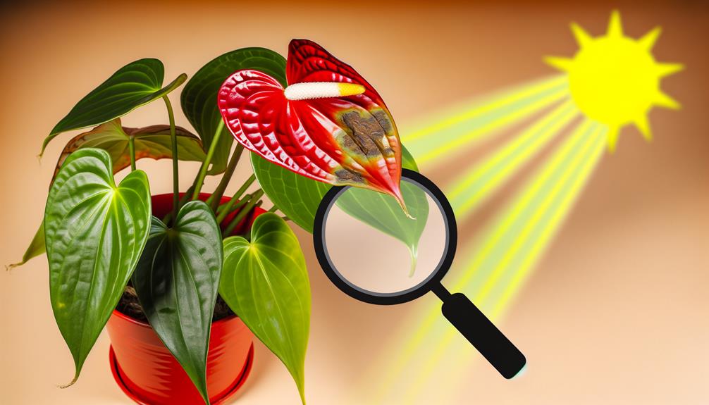 red anthurium plant issues