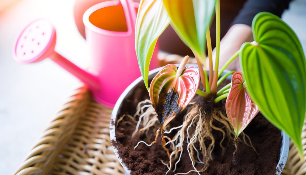 reviving a wilting anthurium