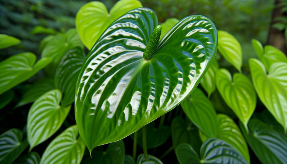 shiny heart foliage shapes