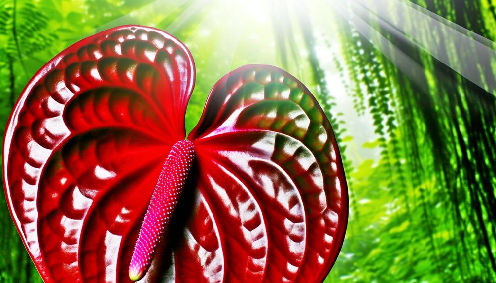 textural velvety leaves anthurium