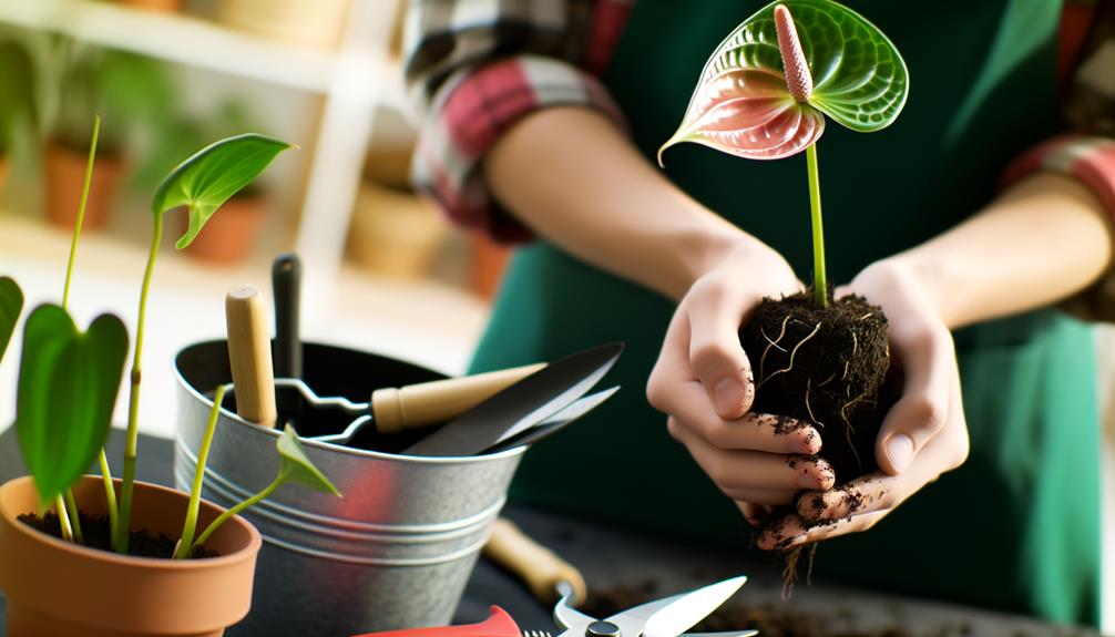 trim roots during inspection