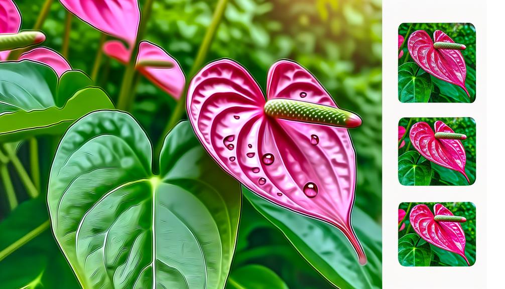 unique pink anthurium plant
