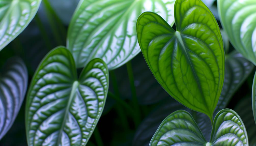 unique silver anthurium crystallinum