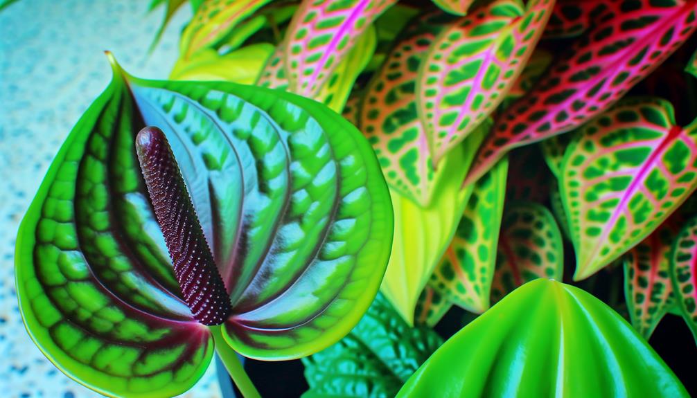 vibrant plants and leaves