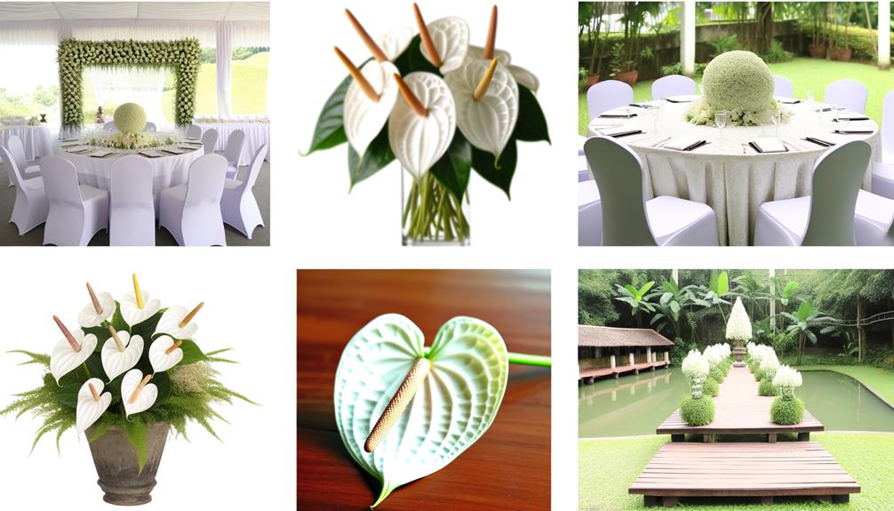 white anthurium flower arrangements